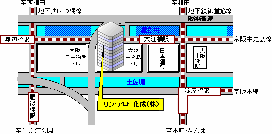 地図：営業部(大阪)